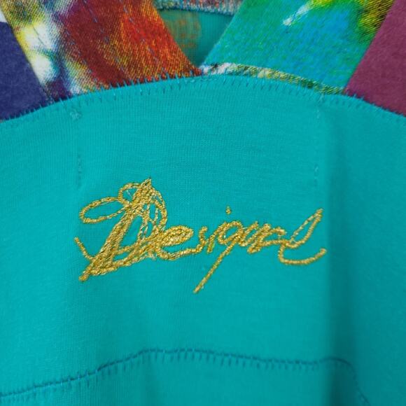 Desigual Dress Medium A-line Colorful Mixed Pattern, Short Sleeve, Resortweard - Picture 5 of 7